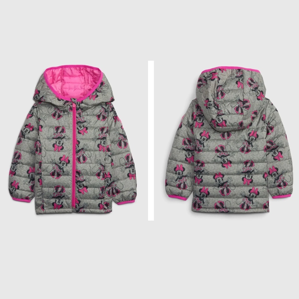 GAP babyGap | Disney Minnie Mouse ColdControl Puffer Jacket Trek 5. * - Picture 3 of 11